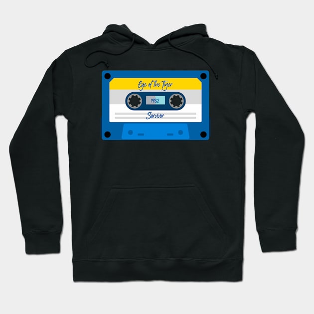 Survivor Vintage Blue Cassette Hoodie by AvoriseStudio